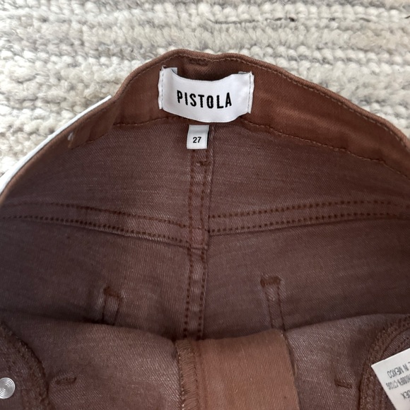 NWOT Pistola Lennon High Waist Ankle Bootcut Jeans in Coated Saddle - Picture 9 of 11